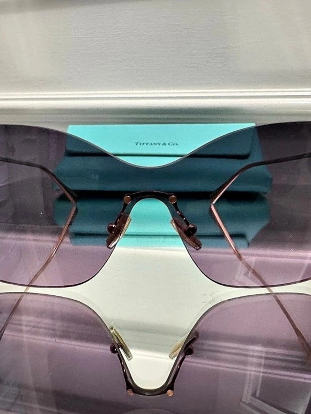 Tiffany & Co. Purple Oversized Sunglasses Like New